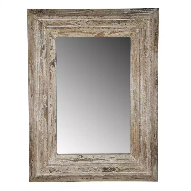Specchio da parete rettangolare 39 x 30 pollici con cornice in legno