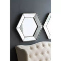 21 x 18 Inch Hexagon Wall Mirror with Traditional Silver Finish