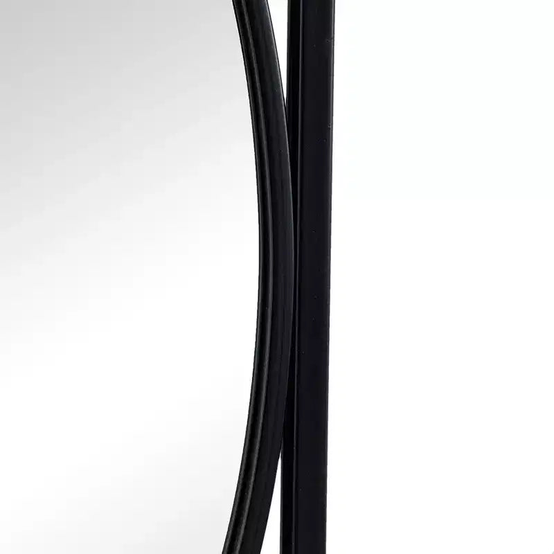 Set di 3 Specchi da Parete Ottagonali con Cornice in Ferro Nero