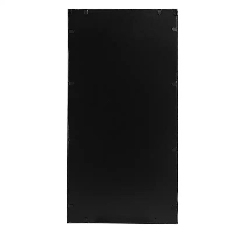 Set di 3 Specchi da Parete Ottagonali con Cornice in Ferro Nero