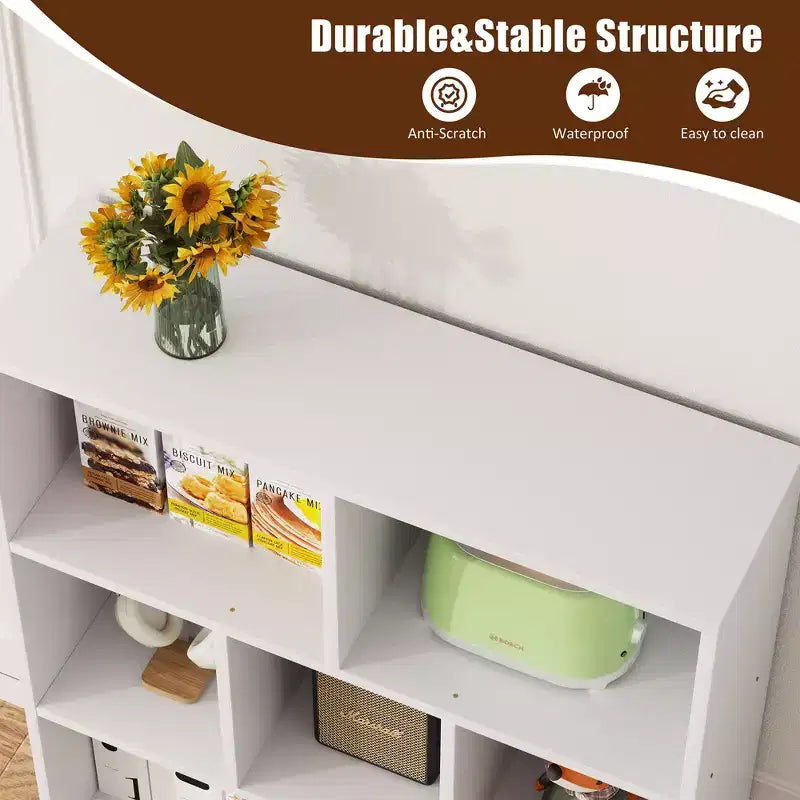 Libreria a 3 ripiani con gambe – Scaffale aperto in legno stile retrò per camera da letto e soggiorno