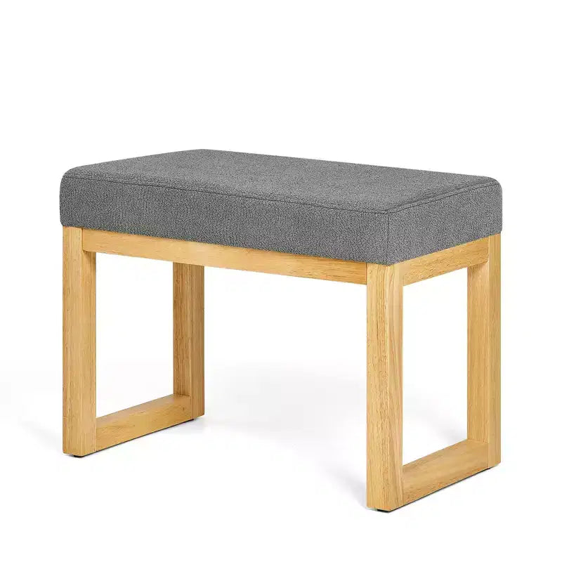 Panca Pouf Contenitore Moderna con Struttura in Legno Massello