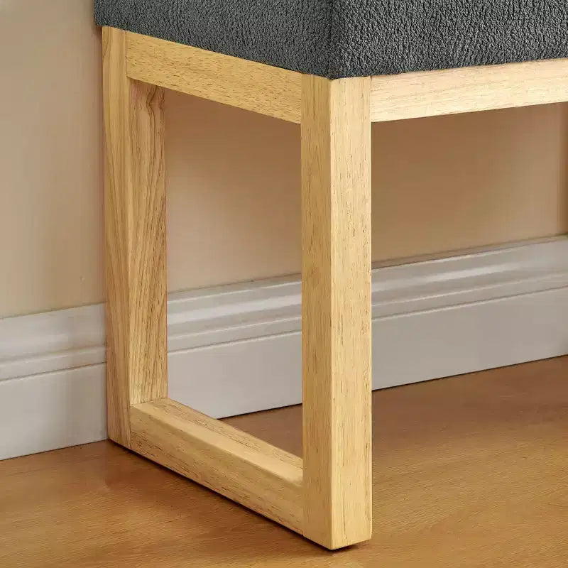 Panca Pouf Contenitore Moderna con Struttura in Legno Massello