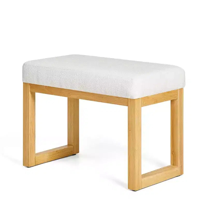 Panca Pouf Contenitore Moderna con Struttura in Legno Massello