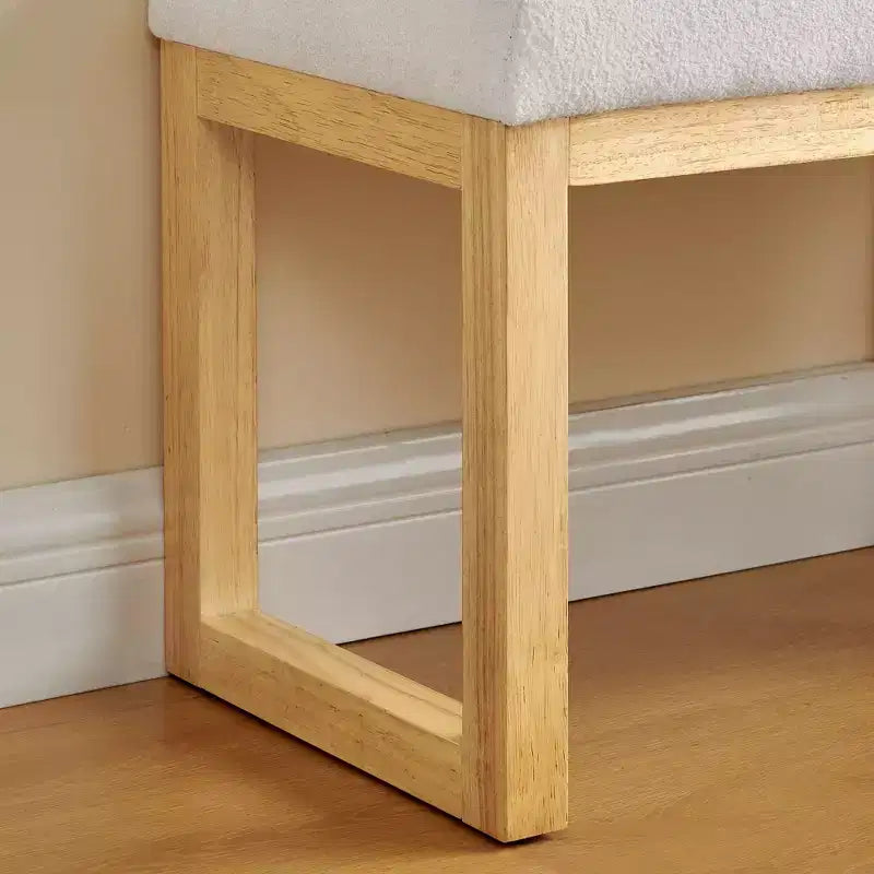 Panca Pouf Contenitore Moderna con Struttura in Legno Massello