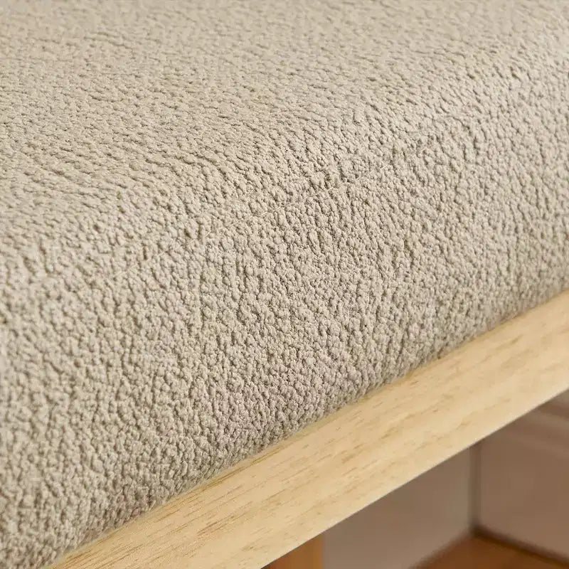 Panca Pouf Contenitore Moderna con Struttura in Legno Massello