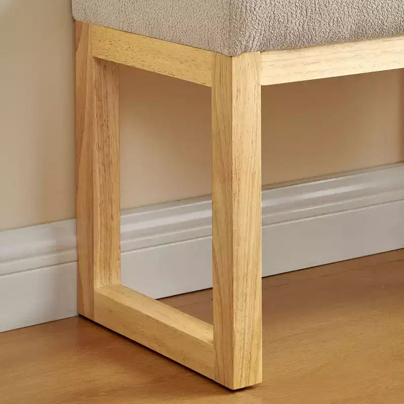 Panca Pouf Contenitore Moderna con Struttura in Legno Massello