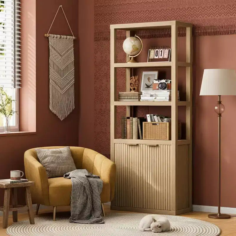 Libreria a 5 ripiani con ante