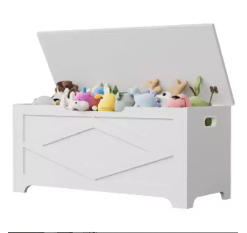 Pouf Contenitore con Motivo a Rombo e Gambe Irregolari