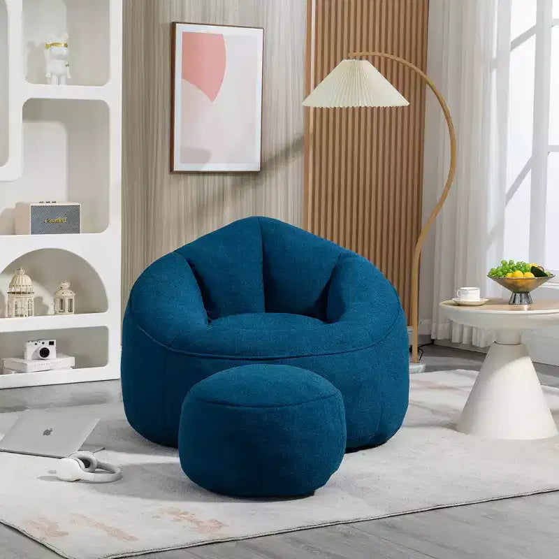Poltrona Sacco con Pouf Poggiapiedi