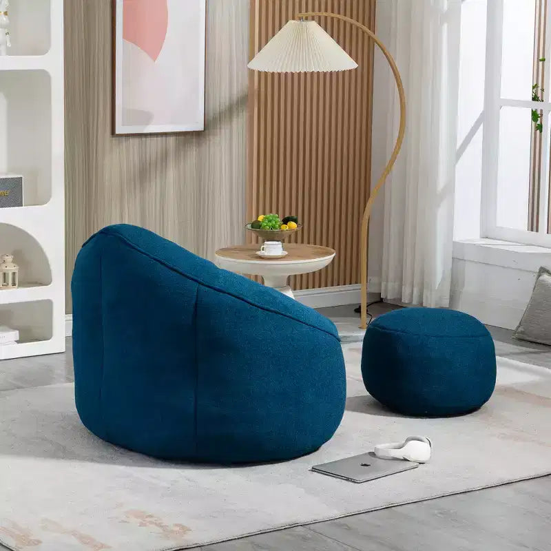 Poltrona Sacco con Pouf Poggiapiedi