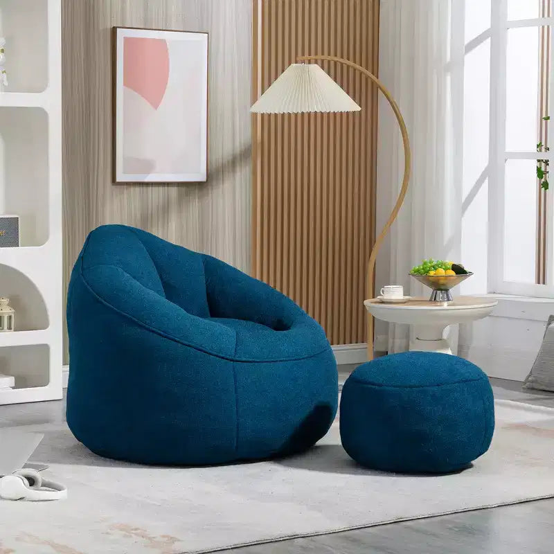 Poltrona Sacco con Pouf Poggiapiedi