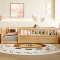 GDFStudio Rowan Pine Wood Floor Bed with Super High Security Barrier