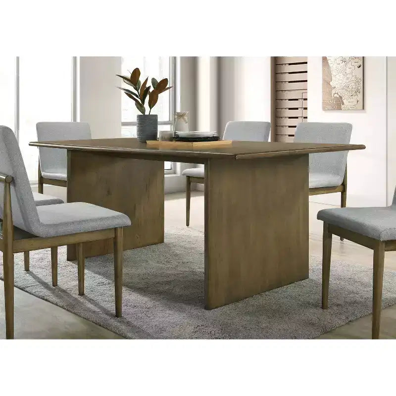 Tavolo da pranzo 72" in legno massello stile Mid-Century Modern – Finitura naturale