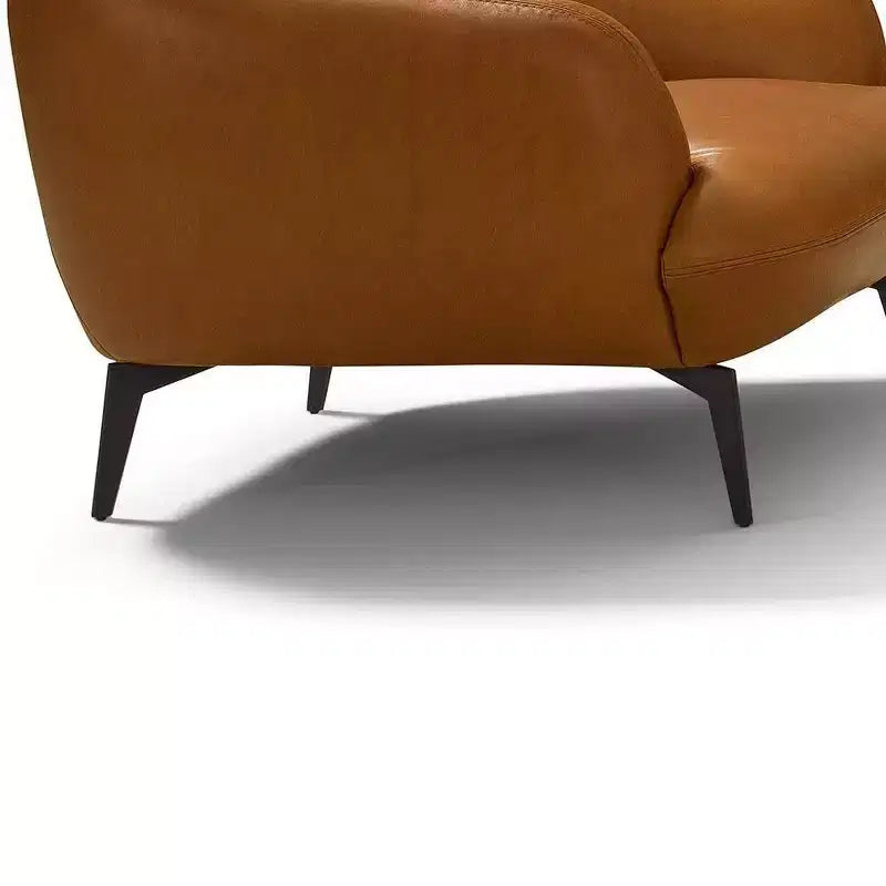Divanetto a 2 posti da 66" in pelle color cognac