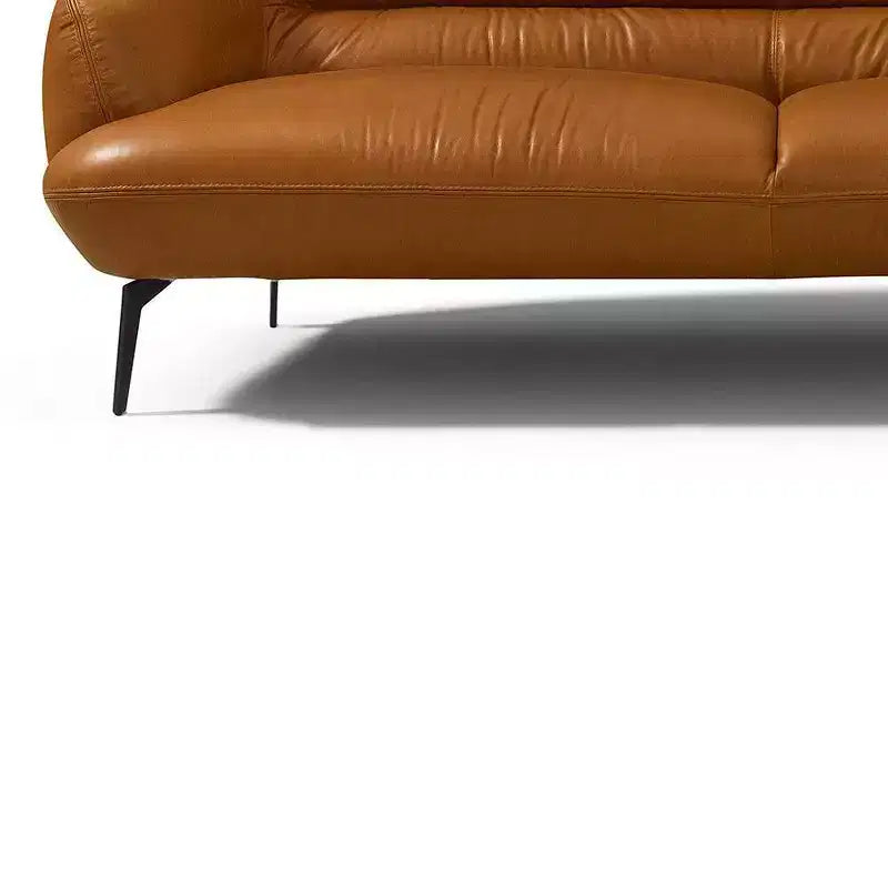 Divanetto a 2 posti da 66" in pelle color cognac