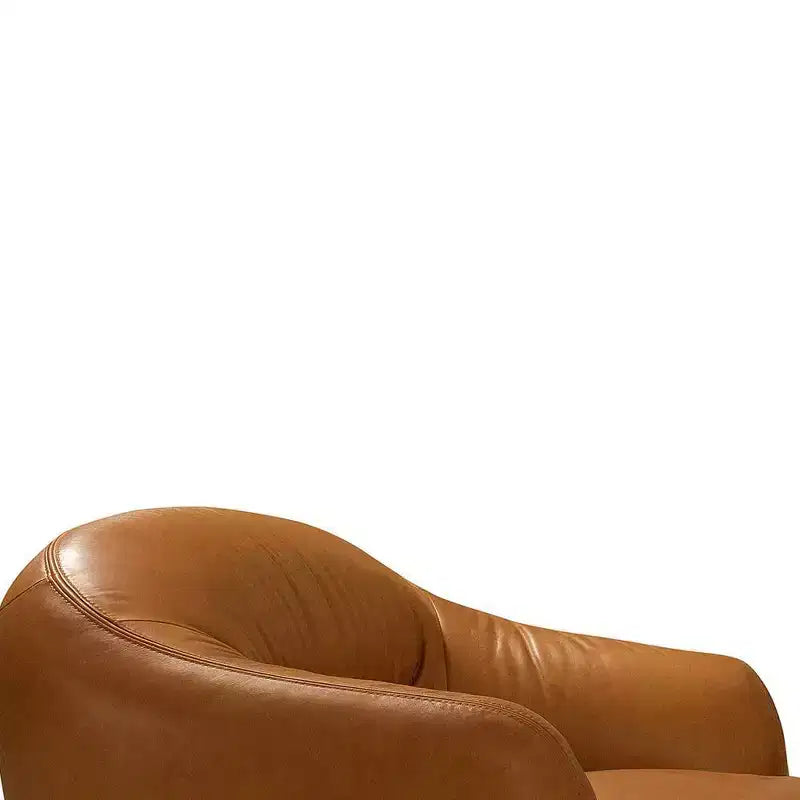 Divanetto a 2 posti da 66" in pelle color cognac