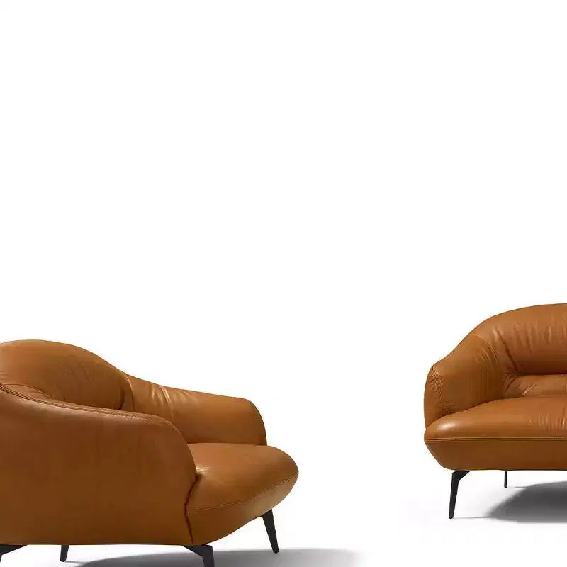 Divanetto a 2 posti da 66" in pelle color cognac