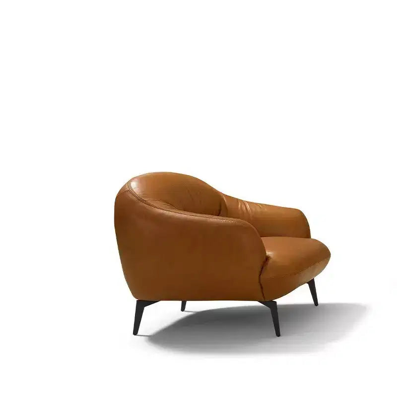 Divanetto a 2 posti da 66" in pelle color cognac