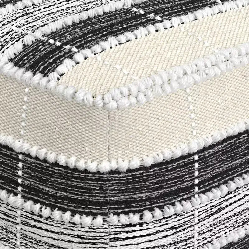 Pouf Contenitore Quadrato Intrecciato – Per Interni/Esterni, Resistente ai Raggi UV, Capacità 113 kg