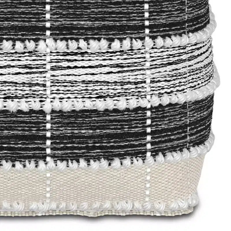 Pouf Contenitore Quadrato Intrecciato – Per Interni/Esterni, Resistente ai Raggi UV, Capacità 113 kg