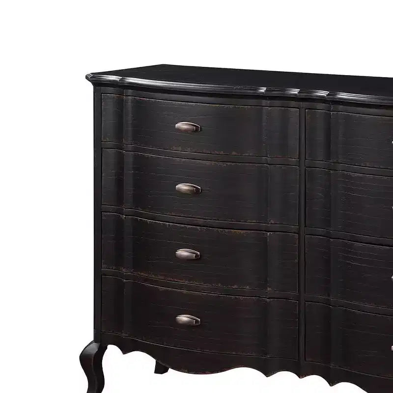 Comò a 5 cassetti da 64" con finitura nero antico