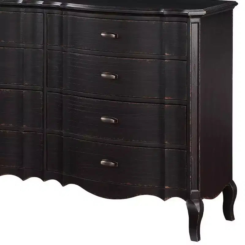 Comò a 5 cassetti da 64" con finitura nero antico