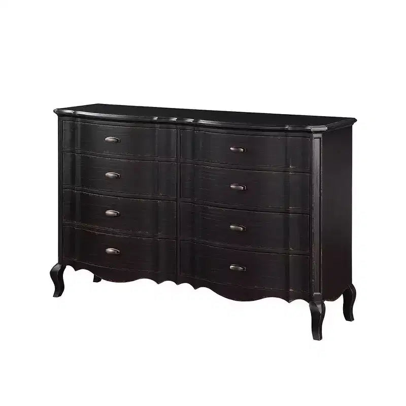 Comò a 5 cassetti da 64" con finitura nero antico