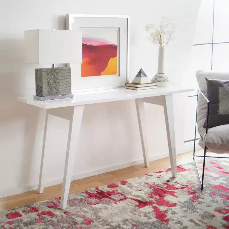 Console Rettangolare con Finitura Impiallacciata