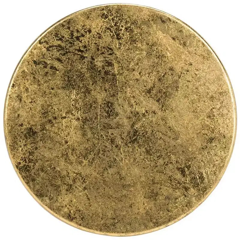 Sgabello da bancone in ferro con foglie d'oro