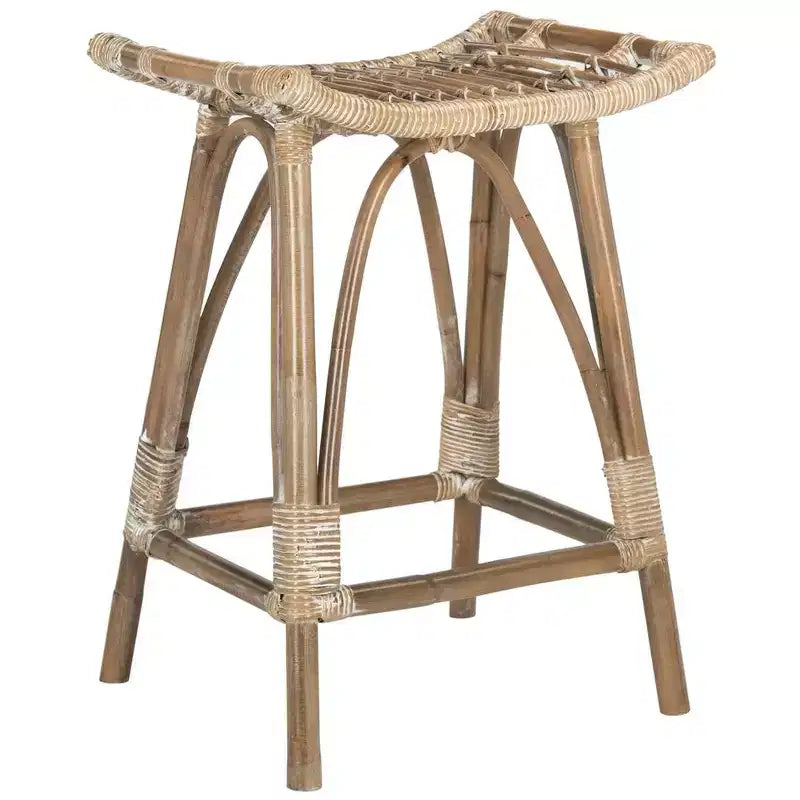 Sgabello da bancone in rattan