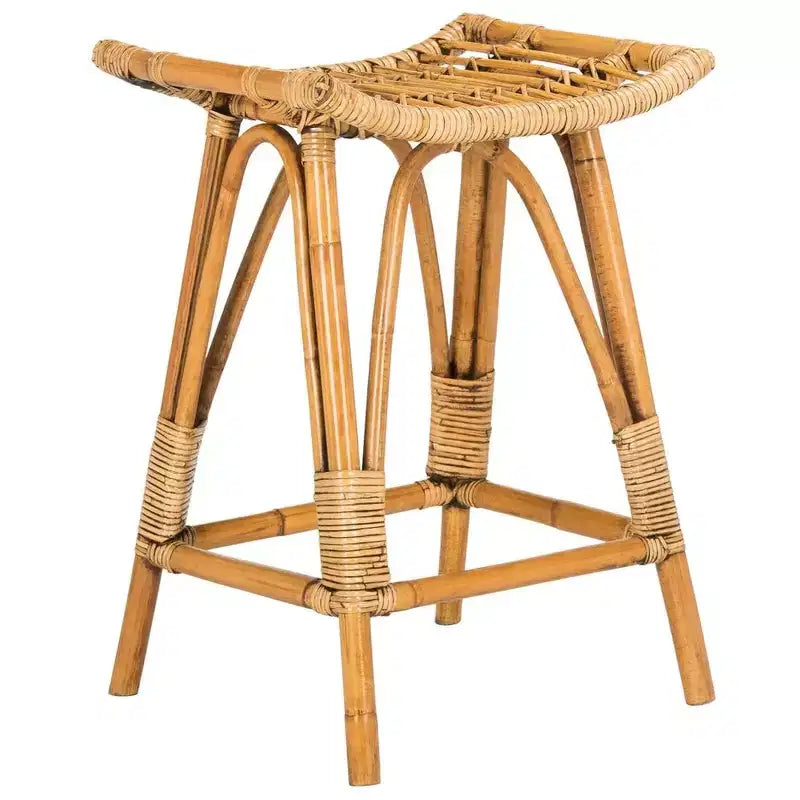 Sgabello da bancone in rattan