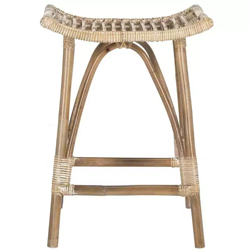 Sgabello da bancone in rattan