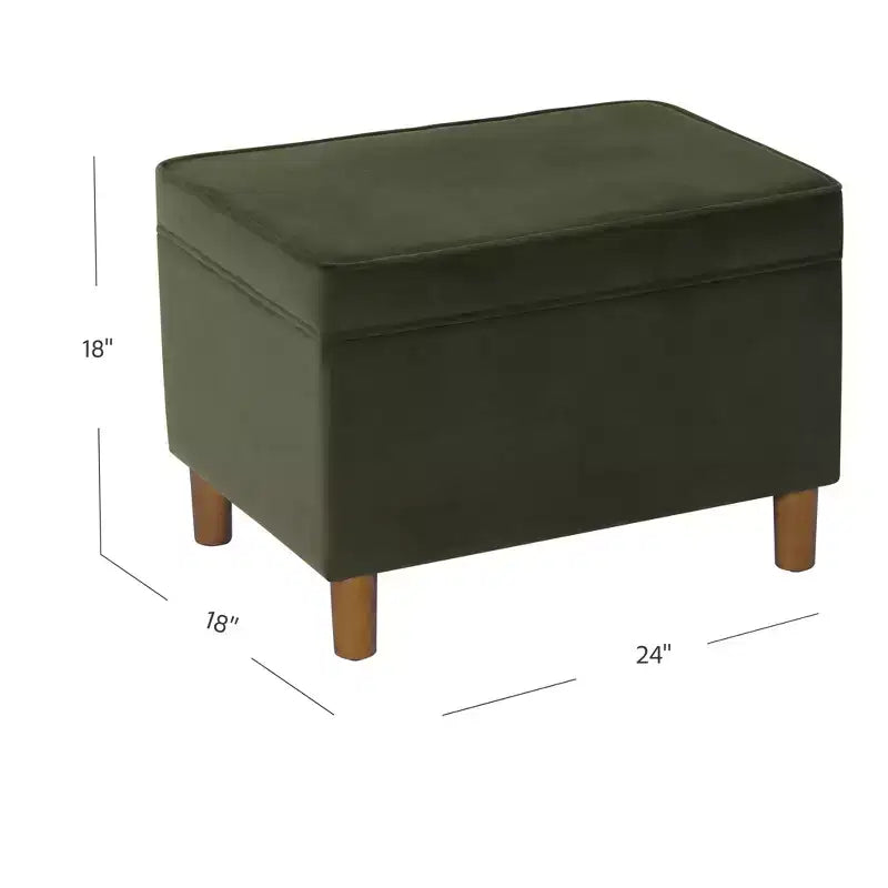 Pouf contenitore con coperchio da 24"