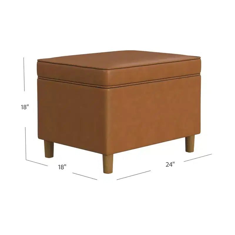 Pouf contenitore con coperchio da 24"