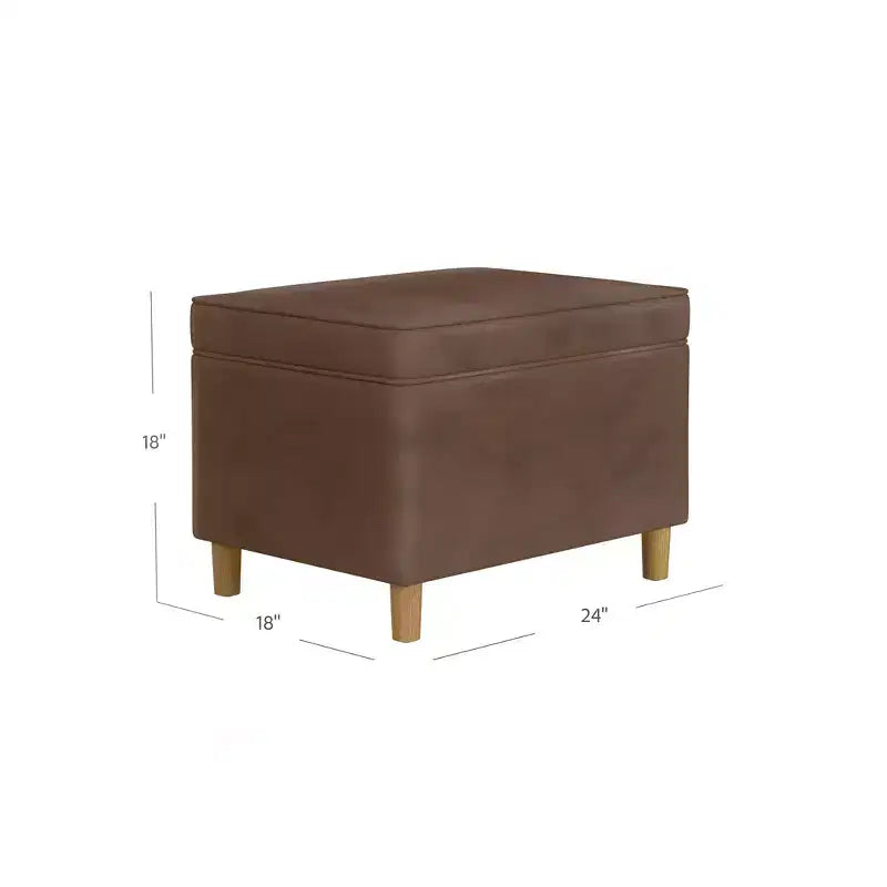 Pouf contenitore con coperchio da 24"