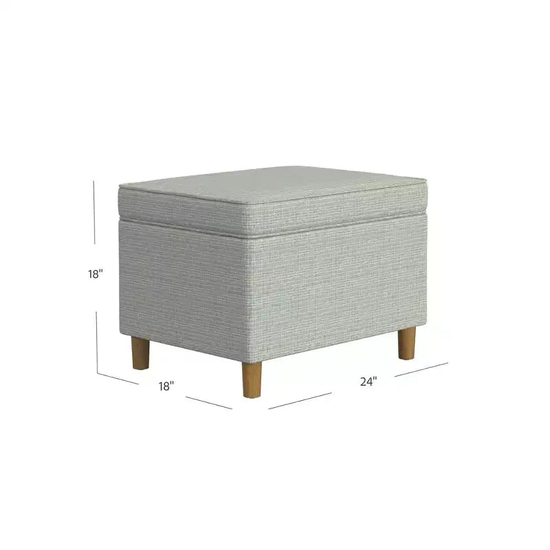 Pouf contenitore con coperchio da 24"