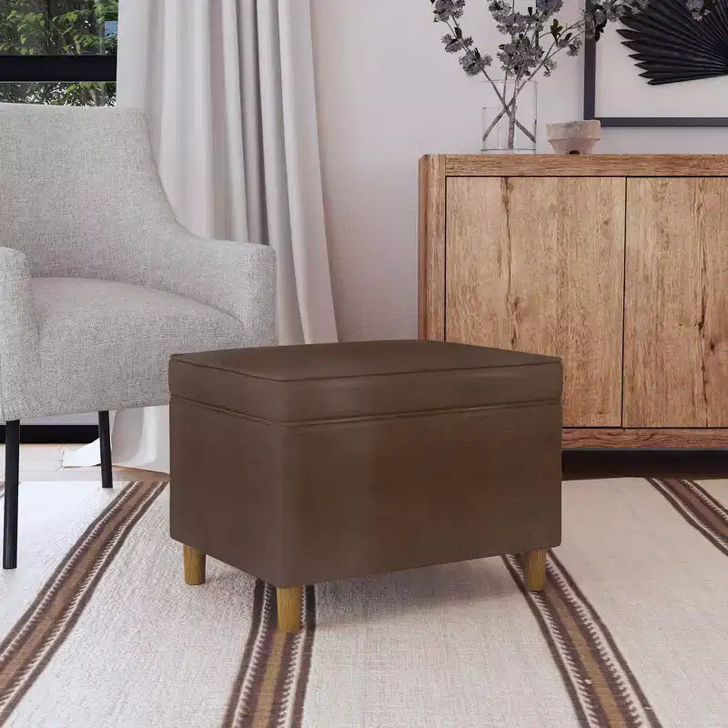 Pouf contenitore con coperchio da 24"