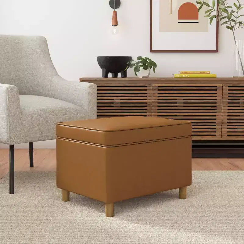 Pouf contenitore con coperchio da 24"