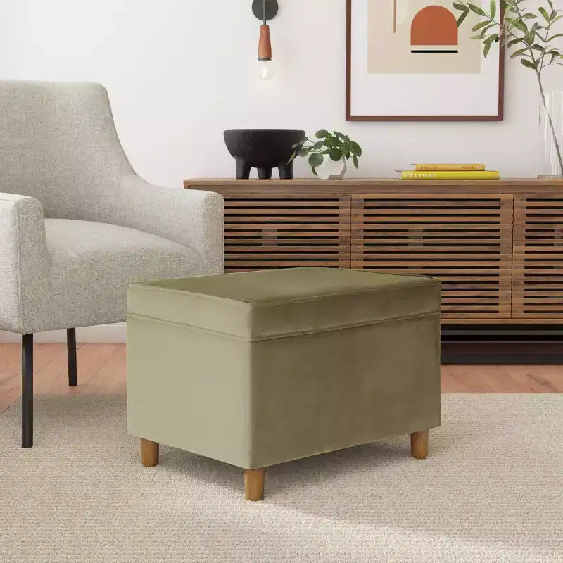 Pouf contenitore con coperchio da 24"
